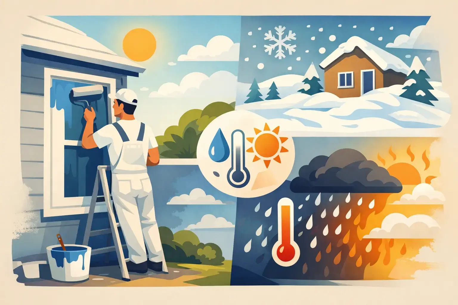 Buitenschilderwerk temperatuur voorwaarden